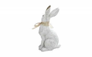 Figurka z tworzywa Biały Królik 20 cm GJ0382