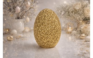 Ozdoba Jajko 11 cm złote GJ0387 z tworzywa