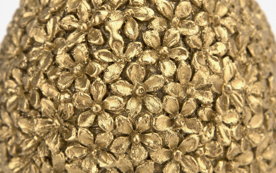 Ozdoba Jajko 11 cm złote GJ0387 z tworzywa