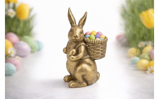 Figurka Królik z koszyczkiem na plecach