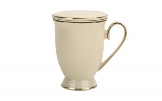 Kubek porcelanowy 400 ml z zaparzaczem Victoria