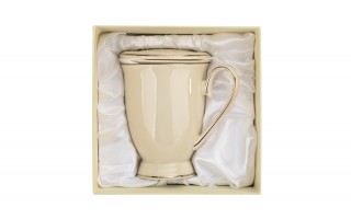 Kubek porcelanowy 400 ml z zaparzaczem Victoria