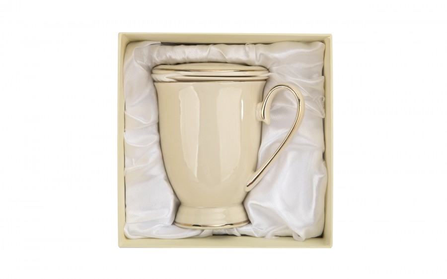 Kubek porcelanowy 400 ml z zaparzaczem Victoria