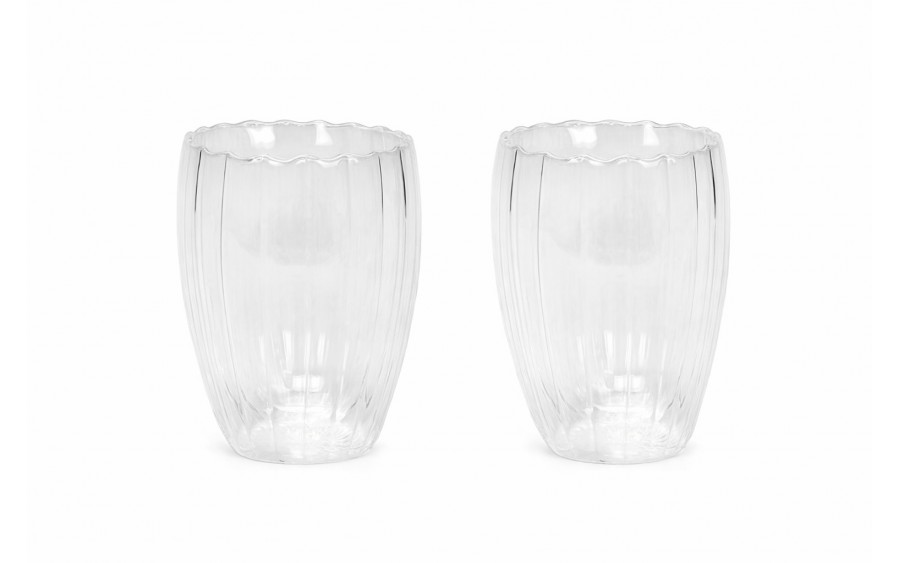 Komplet 2 szklanek 300 ml z podwójną ścianką FLOWER