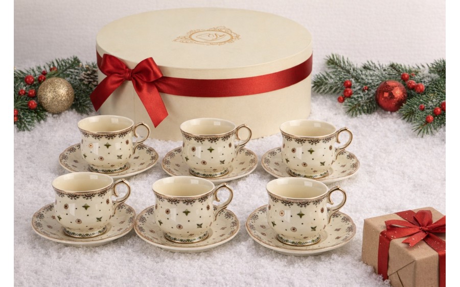 Komplet 6 filiżanek 260 ml + spodki Casablanca