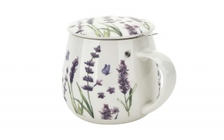 Kubek baryłka z zaparzaczem 430 ml Lavender