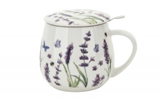 Kubek baryłka z zaparzaczem 430 ml Lavender