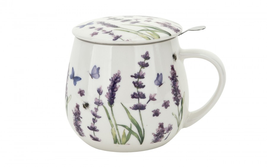 Kubek baryłka z zaparzaczem 430 ml Lavender