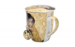 Kubek z zaparzaczem z zawieszką 400 ml The Kiss Ecru