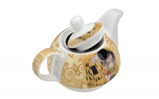 Filiżanka z dzbankiem i zaparzaczem Tea for One The Kiss Ecru