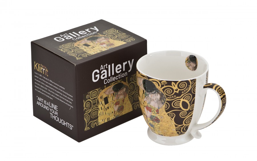 Kubek porcelanowy 480 ml The Kiss Brown