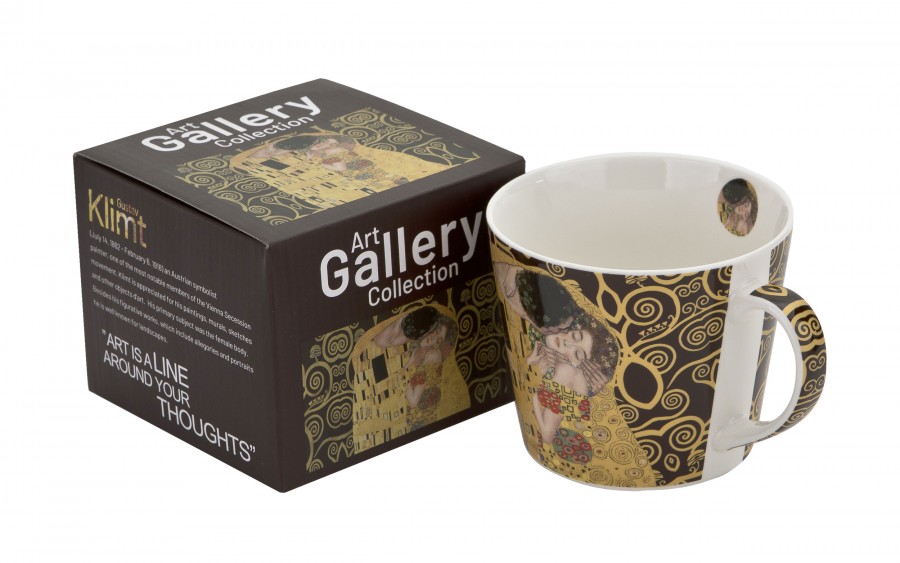 Kubek porcelanowy 600 ml prosty The Kiss Brown