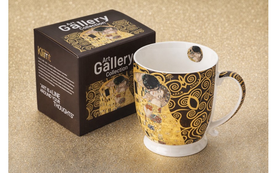 Kubek porcelanowy 480 ml The Kiss Brown