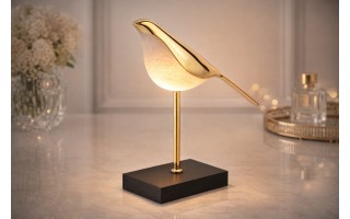 Lampka Ozdoba Ptak złoty 27,5 cm