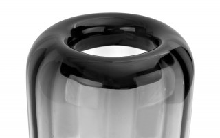 Wazon szklany 32 cm szary zadymiony CX0774