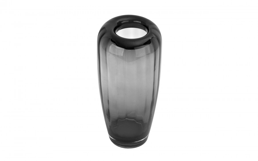 Wazon szklany 32 cm szary zadymiony CX0774