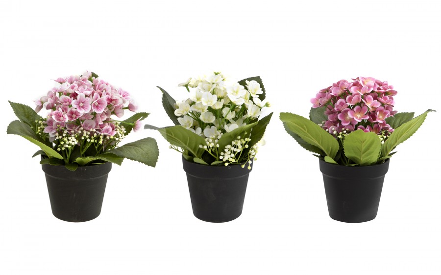 Sztuczny kwiat w doniczce Prymulka 26 cm mix kolorów