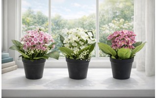 Sztuczny kwiat w doniczce Prymulka 26 cm mix kolorów