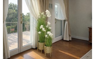 Sztuczna roślina Lilia Pajęcza 90x38x38 cm Hymenokallis