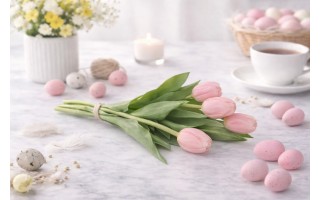 Bukiet 5 tulipanów różowych 39 cm CX0212