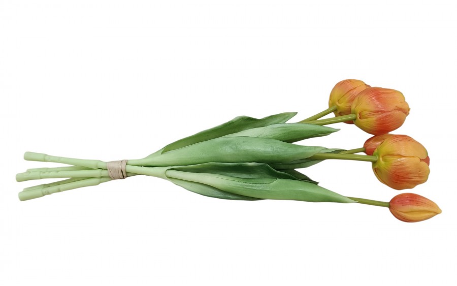 Bukiet 5 tulipanów pomarańczowych 39 cm CX0213