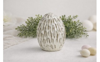 Ozdoba Jajko 9,4 cm beżowe GJ0059