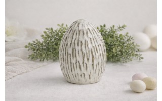 Ozdoba Jajko 11,5 cm beżowe GJ0058