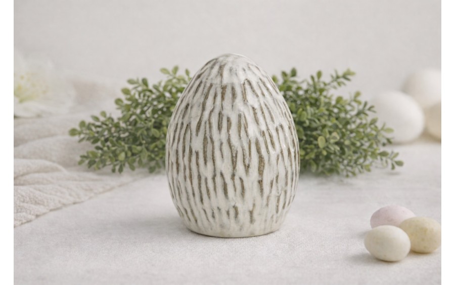 Ozdoba Jajko 11,5 cm beżowe GJ0058