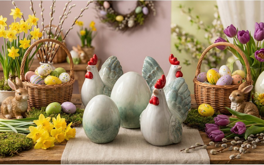 Kura ceramiczna dekoracyjna 15 cm GJ0072 Dekor-Pap