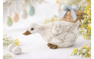 Figurka dekoracyjna Gęś wielkanocna 12,5 cm Dekor-Pap
