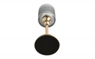 Kielichowy świecznik szklany Dekor-Pap CX0919, szaro złoty, 36 cm