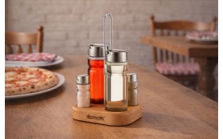 Komplet przyprawników 5-el.  Temis srebrny DOMOTTI