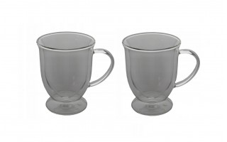 Komplet 2 szklanek 300 ml z podwójną ścianką Stopka