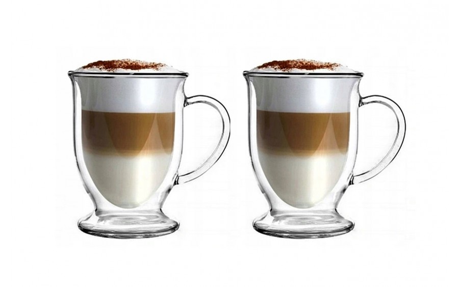 Komplet 2 szklanek 300 ml z podwójną ścianką Stopka