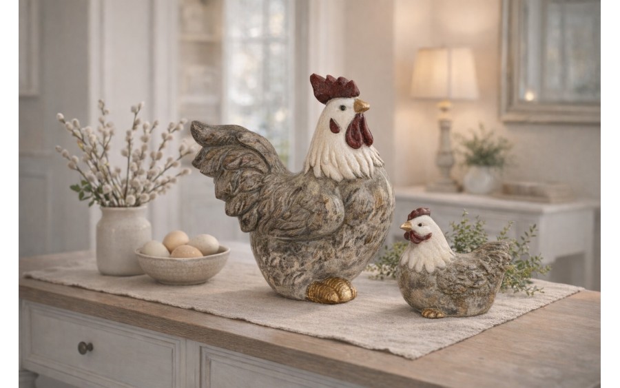 Figurka dekoracyjna Kura 19 cm ceramiczna