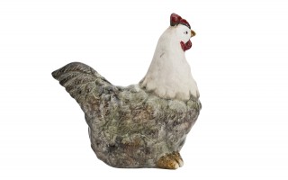 Figurka dekoracyjna Kura 19 cm ceramiczna