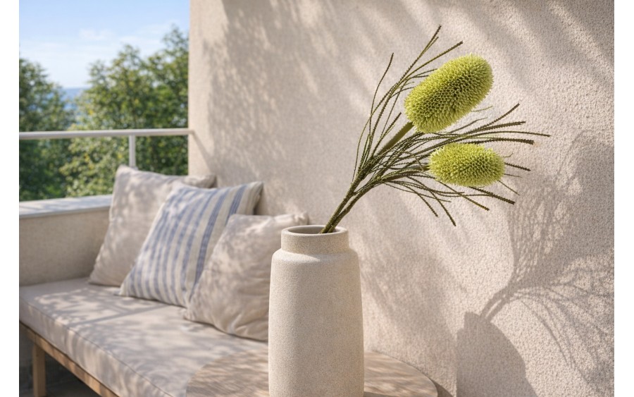 Kwiat sztuczny Banksja 72 cm zielona