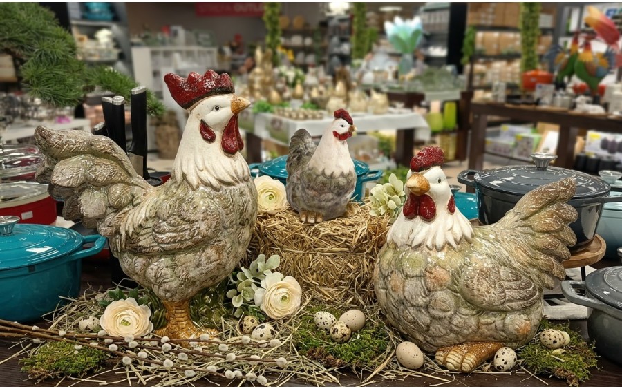 Figurka dekoracyjna Kogut 41 cm ceramiczny