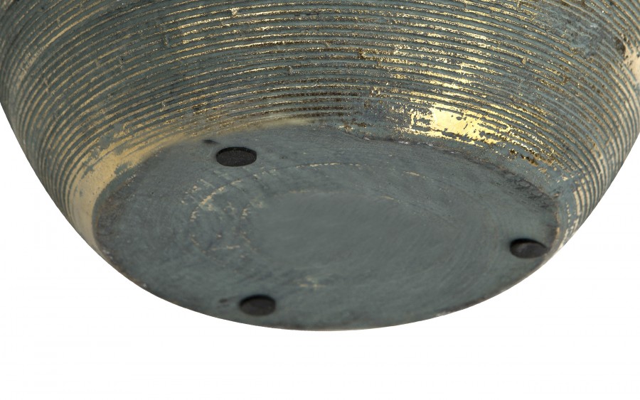 Wazon ceramiczny niebiesko-złoty 24 cm AP171381