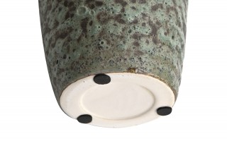 Wazon ceramiczny 29 cm ciemnozielony