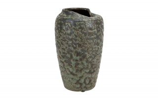 Wazon ceramiczny 29 cm ciemnozielony