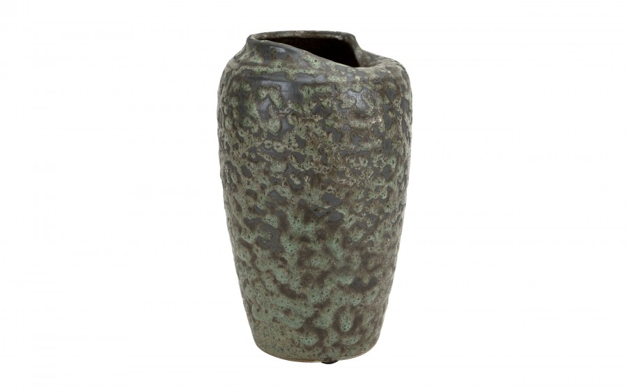 Wazon ceramiczny 29 cm ciemnozielony