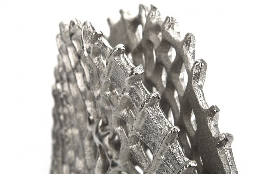 Wazon ażurowy 45 cm srebrny AP163310