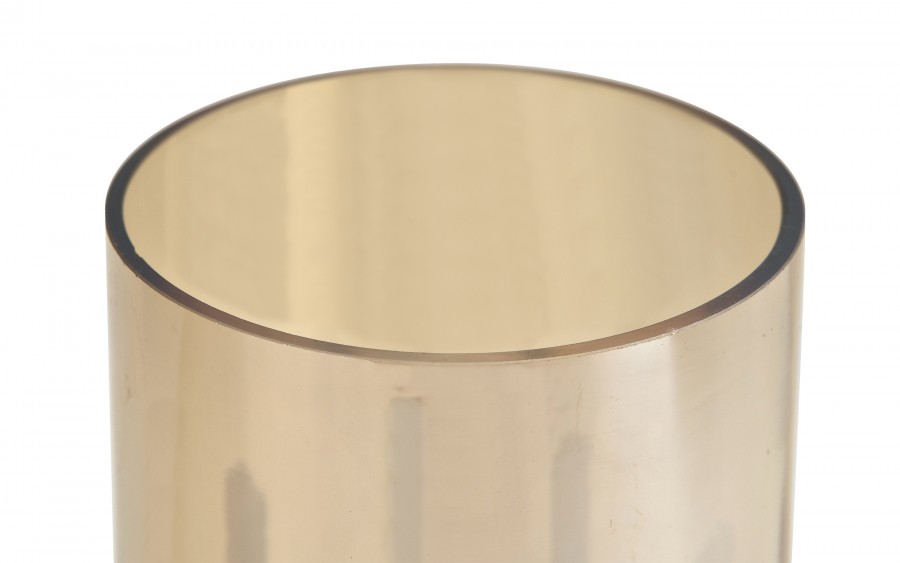 Świecznik szklany 27 cm złoty CX0944