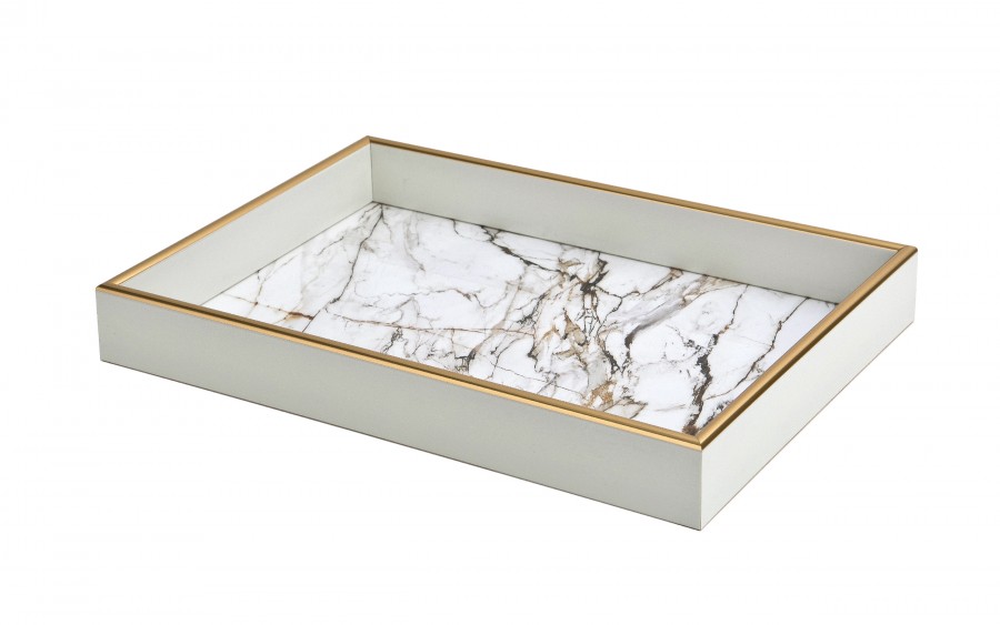 Taca dekoracyjna 35x25x4 cm Calacatta Gold 172011