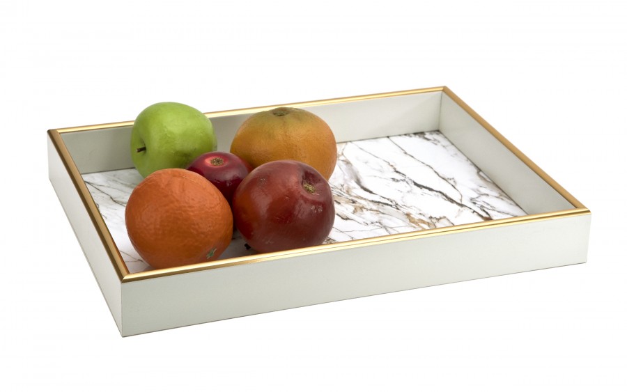 Taca dekoracyjna 35x25x4 cm Calacatta Gold 172011