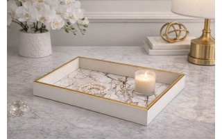 Taca dekoracyjna 35x25x4 cm Calacatta Gold 172011