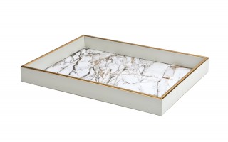 Taca dekoracyjna 40x30x4 cm Calacatta Gold 172011