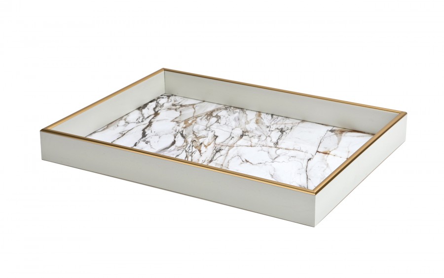 Taca dekoracyjna 40x30x4 cm Calacatta Gold 172011