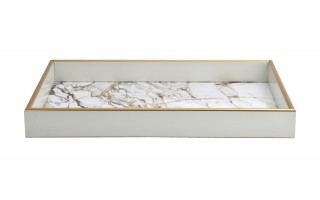 Taca dekoracyjna 40x30x4 cm Calacatta Gold 172011